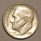 1959 P ROOSEVELT DIME , 90% Silver, circulated