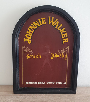 Vintage  '' Johnnie Walker ''  Scotch Whiskey Werbeschild  ohne Figur