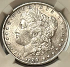 1889-P MORGAN SILVER DOLLAR in Extremely Fine to Almost Uncirculated condition 2