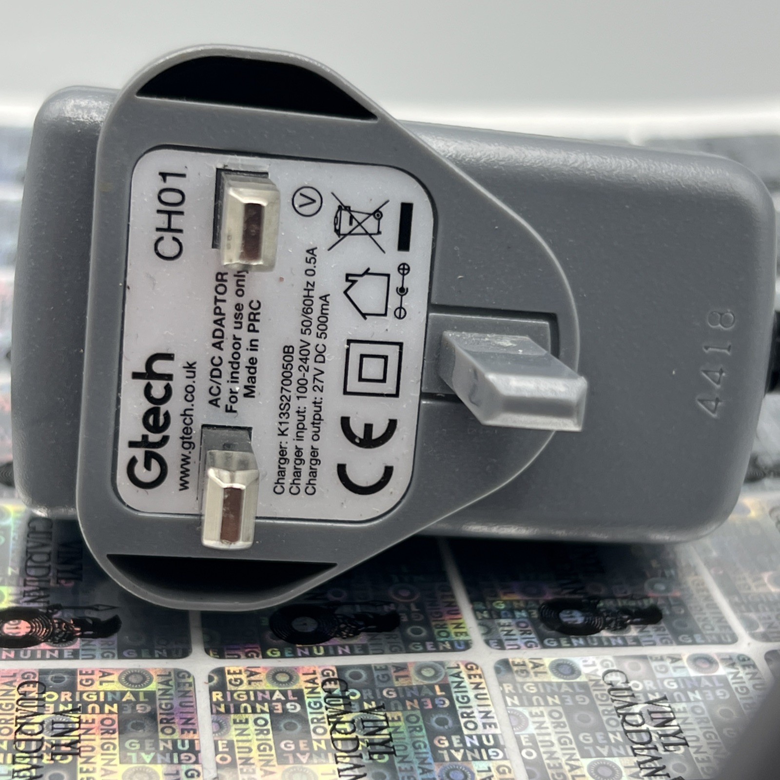Gtech Genuine Charger Cable & Plug Adapter PSU