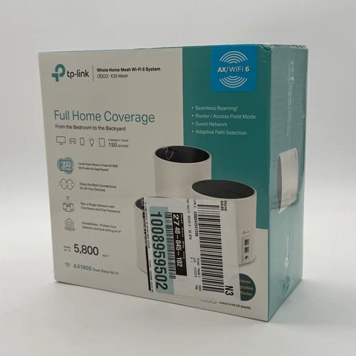 TP-Link Whole Home Mesh Wi-Fi 6 System - White - New In Box