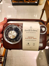 Hearth  Hand with Magnolia Portable Bluetooth AM/FM Radio, Brown