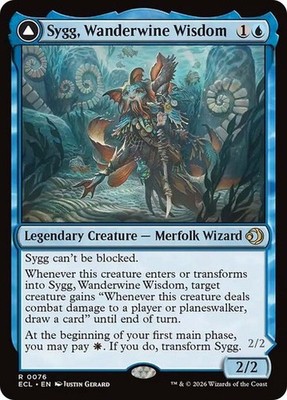 Sygg, Wanderwine Wisdom NM Rare MTG Lorwyn Eclipsed Blue Merfolk Wizard Regular