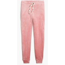 J.Crew XXS Pink Velour Lounge Pants Drawstring Waist Joggers Soft Comfy