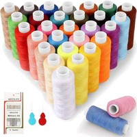 NäHgarn Set FüR NäHmaschine 30 Farben - Overlock Garn 230 Meter 250 Yard/Roll...