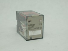 Omron MY4N-AC200/220(S) Plug-In Relay 200/200VAC 5A 14-Blade USED