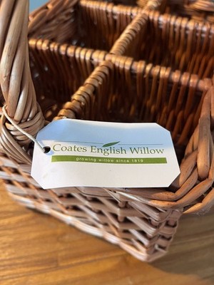 Coates English Willow 6 Flaschenträger Korb Weinhalter Caddy Somerset Picknick
