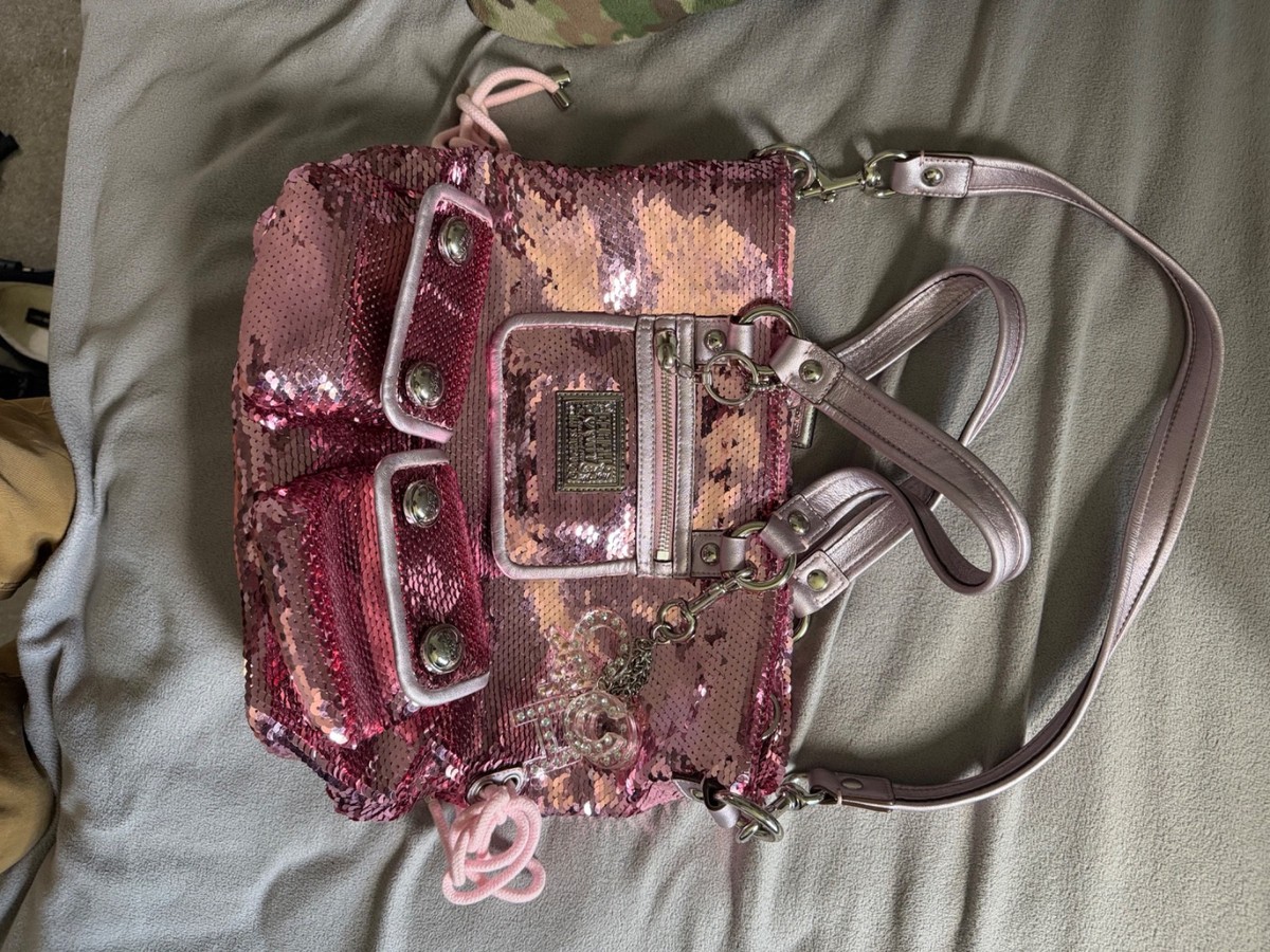 Coach Poppy Limited Ed Sequin Spotlight Pink Tote Bag Acrylic