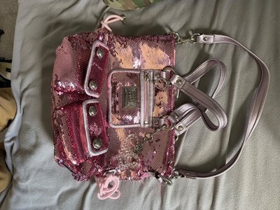 Coach Poppy Limited Ed Sequin Spotlight Pink Tote Bag Acrylic
