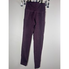 Aerie Offline The Hugger Hi Rise Pocket Leggings Burgundy Heather Sz XS NWT