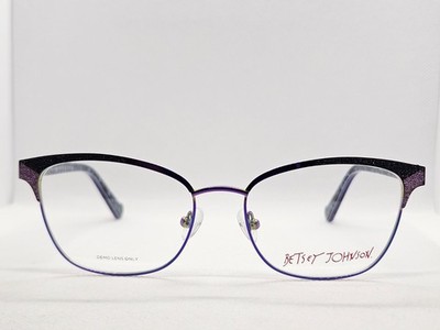Betsey Johnson Fantasy Eyeglasses Oil Purple Blue 51-16-135 Women's Petite