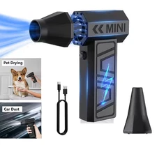 130000RPM Electric Air Duster Cordless Mini Jet Dry Blower Portable Turbo Fan