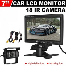 Car IR Backup Reversing Rear View Camera with 7"Color Monitor for Truck Tractor-