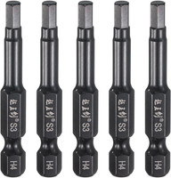 "5-Teiliges Sechskant Bit Set, 4Mm (H4) Magnetischer Hex Screwdriver Bit, 1/4\" Se"