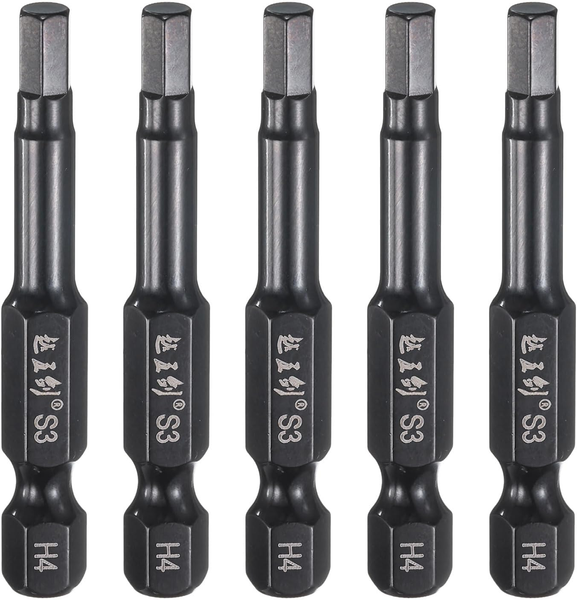 "5-Teiliges Sechskant Bit Set, 4Mm (H4) Magnetischer Hex Screwdriver Bit, 1/4\" Se"-image