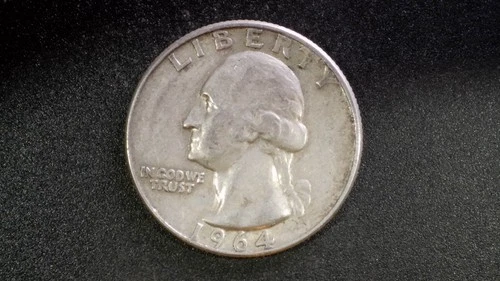 1964 D Washington Quarter Silver + FREE SHIPPING AND TRACKING  001