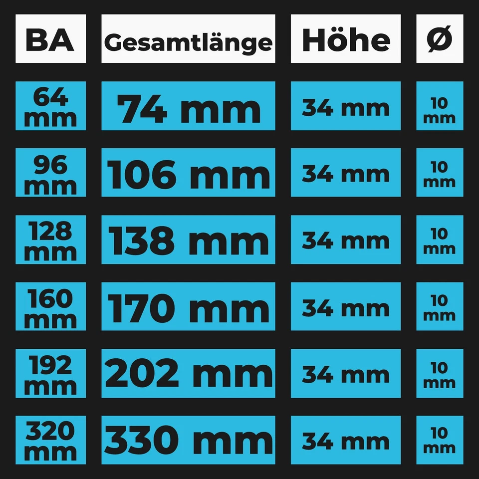 Möbelgriff ECHT EDELSTAHL massiv Bügelgriff Schubladengriff Küche Schrankgriffe - Bild 3 von 4
