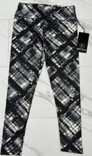 Hypertek Women's 90 Degree Reflex Activewear Black White Ankle Leggings M