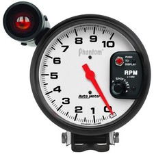 Autometer Phantom Monster Shift-lite Tachometer 0-10000 5 Dia White Face 5899 Autometer Phantom Monster Shift-lite Tachometer 0-10000 5 Dia White Face 5899
