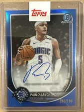 2025-26 Bowman Paulo Banchero Chrome TRUE Blue Refractor Auto /150 Magic 🔥🔥🔥