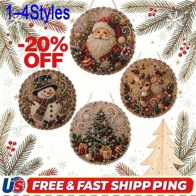 1-4x DIY 5D Santa Claus Diamond Painting Pearl Beaded Xmas Craft Kit~USA STOCK 