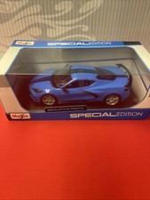 SPECIAL EDITION 1/18 Maisto 2020 Corvette Stingray Coupe C8 Diecast Model Blue