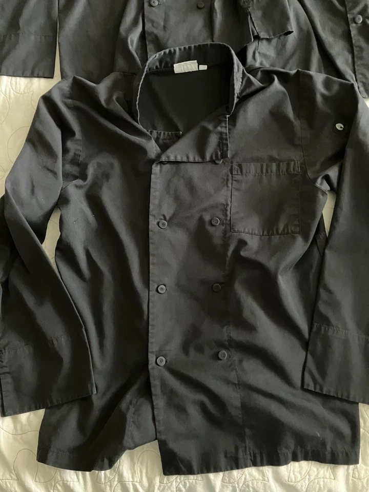Chef Works Chef Shirt Mens Kitchen Uniform M Vented Back Coat Jacket Lot Of 4 - Image 4 of 4