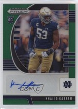 2020 Panini Prizm Draft Picks Rookies Green Khalid Kareem #183 Auto 0s55