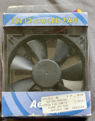 aeroCool AeroQuadro 12x12cm SILENCE 4 LED 120mm CASE FAN RED/YELLOW/BLUE/ORANGE