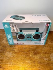 Retro GPO BRONX Mini Bluetooth Speaker - Turquoise New In Box Shelf Speaker