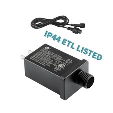 12V LED Transformer With Extension Cord Class 2 Power for Christmas String Light