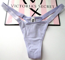 VICTORIA'S SECRET PINK High Leg Micro Thong Panty VS Purple Shine L XL Sparkle