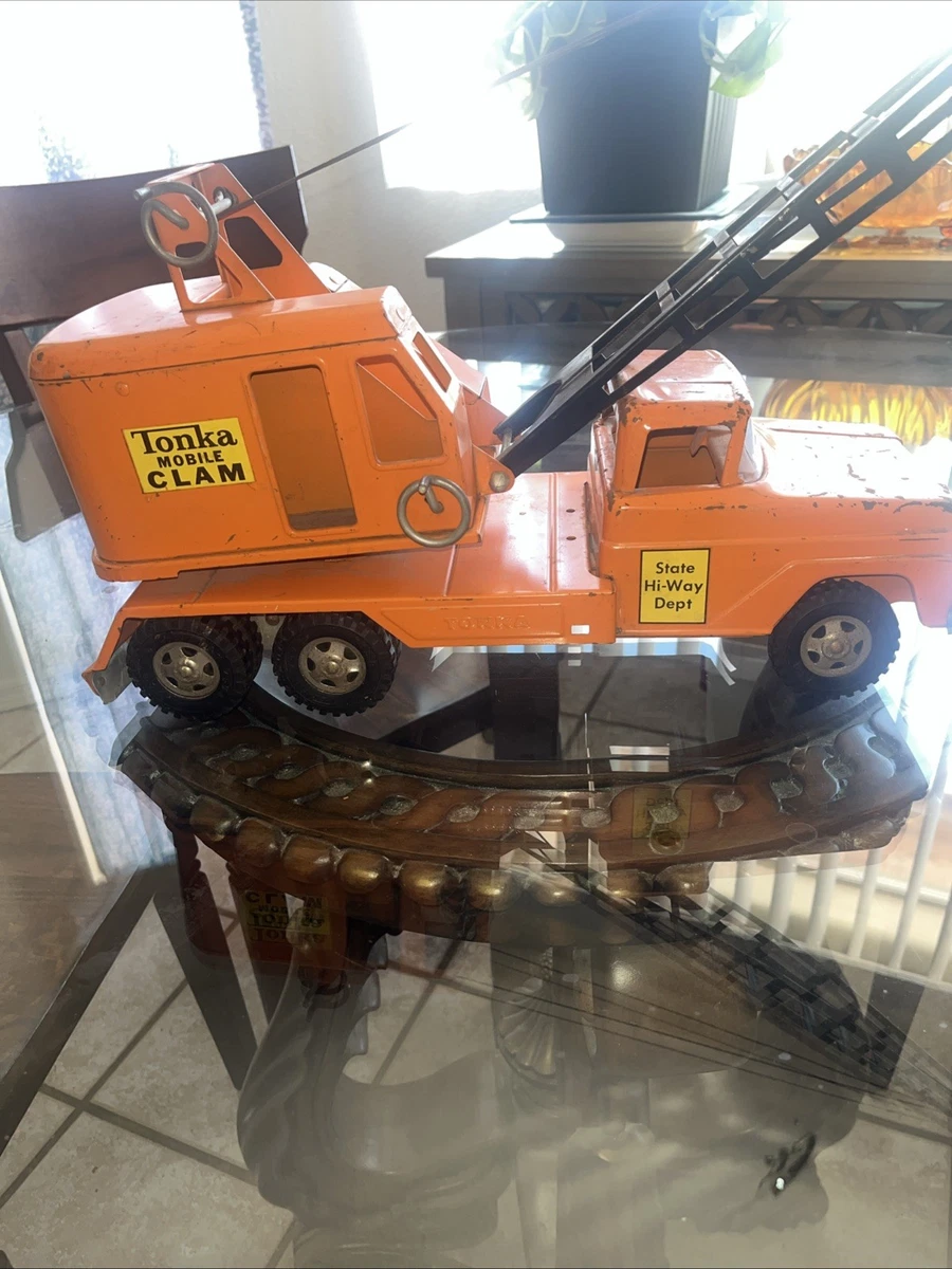 Tonka 冲压钢橙色老式制造压铸建筑机械| eBay
