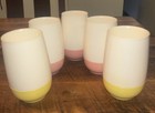 Bopp-Decker Vintage Vacron 5 Becher 3 rosa 2 gelb