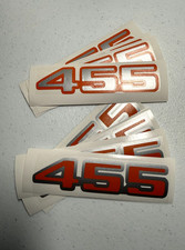 Two-color 455 Decal Emblem V8 Gm Chevy Gmc Pontiac Oldsmobile