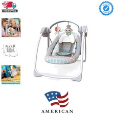 Portable Automatic 6-Speed Baby Swing with Adaptable Speed, Taggies, Music, R...