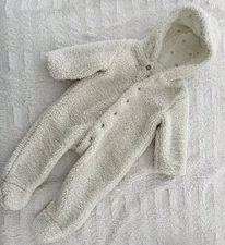 Rylee + Cru Ivory Bear Suit 6-12 months