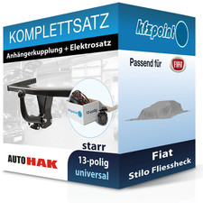 Für Fiat Stilo Fliessheck 01-07 AUTO HAK Anhängerkupplung starr + 13polig E-Satz