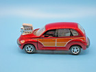 RAR Chrysler PT Cruiser rot/Holz mit Gebläse Diecast New-Ray Maßstab 1:32. No Box