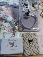 Two kuromi card holder Retractable badge reel And Phone Strap