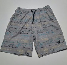 Spyder Swim Shark Print Lined Gray Shorts Boys Swim Trunk Size Small 7/8