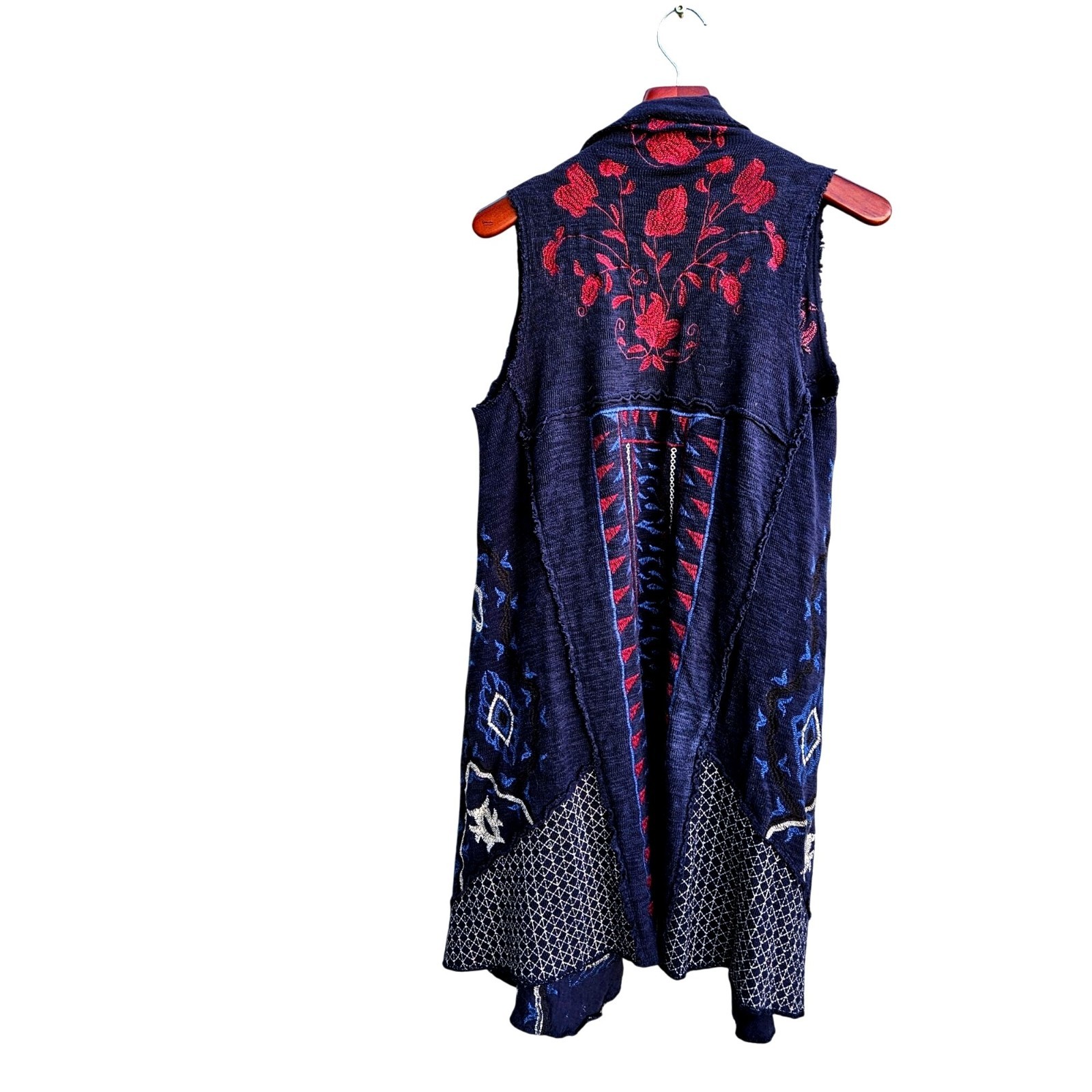 Soft Surroundings Embroidered Patchwork Boho Drap… - image 9