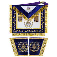 Masonic Grand Lodge Senior Deacon Regalia Set Hand Embroidered Lambskin Apron