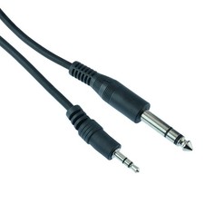 1.5m 3.5mm to 6.35mm 1/4" AUX Stereo Jack Audio Lead Cable Plug