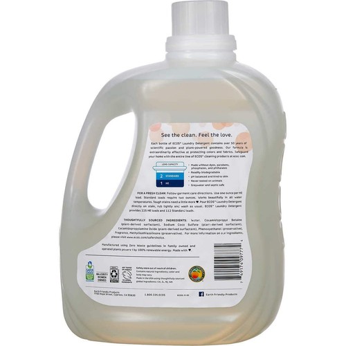 ECOS Hypoallergenic Liquid Laundry Detergent, Magnolia & Lily, 225 Ounce - Picture 5 of 5
