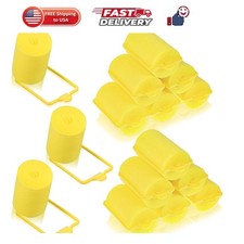 18 Pieces Yellow Sponge Hair Rollers For Women, 1.4 X 2.6 In