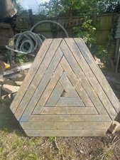 Solid Mahogany Garden Picnic Benches Restoration Project