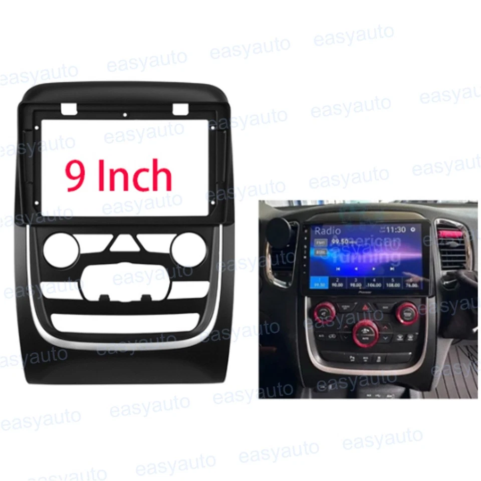 9''Car Dash Radio Stereo Frame Fascia Bezel Trim for Dodge 2014-20 DURANGO Panel - Image 4 of 4