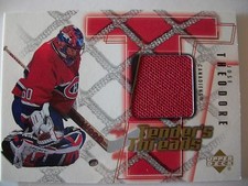 2001-02 UPPER DECK HOCKEY GOALTENDER THREADS JOSE THEODORE,CANADIANS !! BOX 7