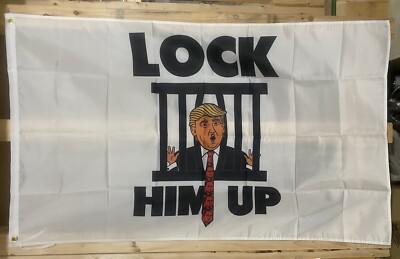 Liberal Flag FREE SHIP Biden Lock Him Up Donald Trump For Prison USA Sign 3x5 